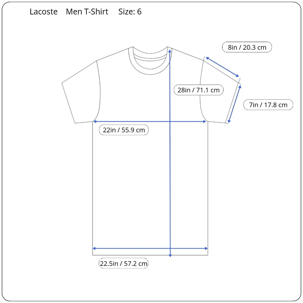 Lacoste Men's V Neck Stripe S/S T-Shirt Yellow Gray Medium - Picture 5 of 6